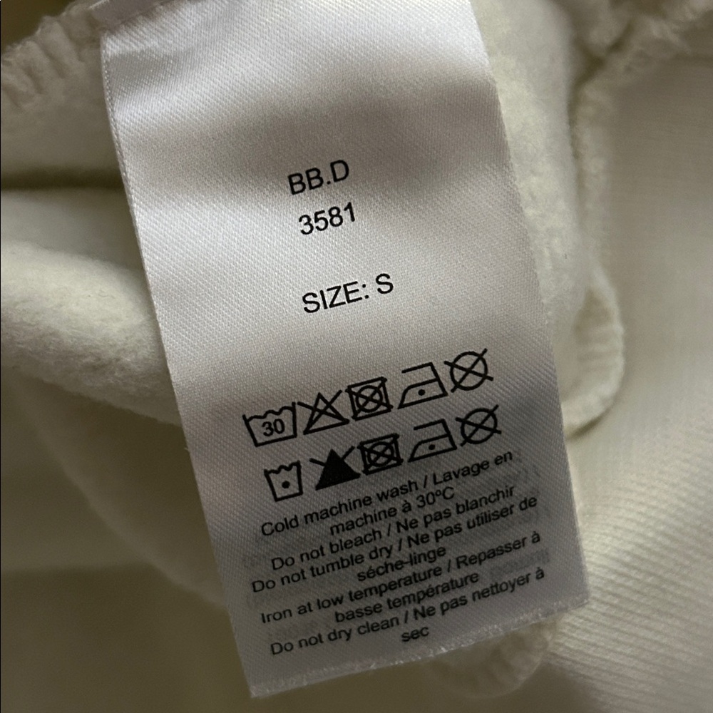 GANNI Cream Sweatshirt with Silver Butterfly, Small - Picture 7 of 9